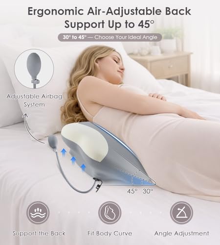 DONAMA Memory Foam Pregnancy Pillow for Sleeping, Cooling Maternity Pillow - color: Light Grey