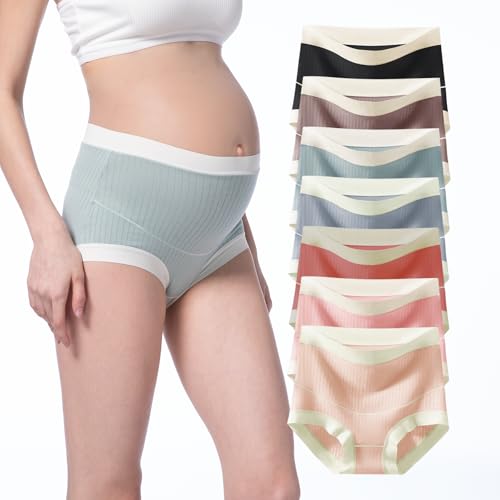 Cotton Maternity Underwear for Women High Waist 7 Pack - size: XX-Large