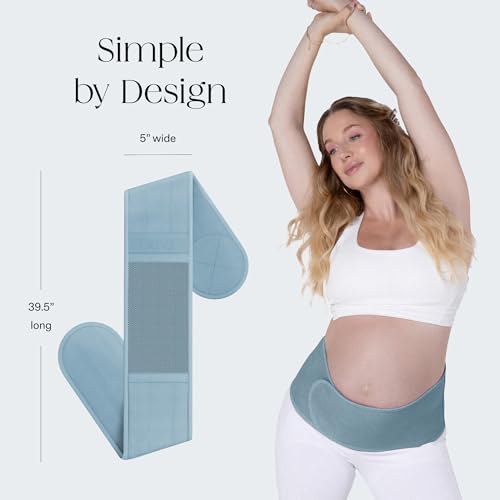 Bala Belly Bands for Pregnant Women, Breathable Mesh Maternity Belt - color: Sea