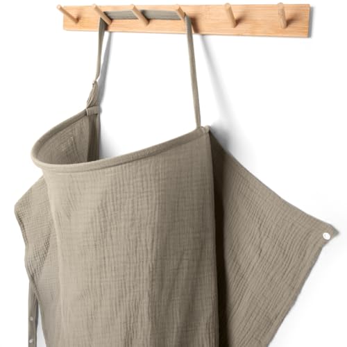 MEXXI Muslin Nursing Covers for Breastfeeding, 2 Pack Privacy Nursing Apron - color: KHAKI
