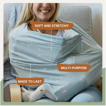 Parker Baby Co. Multi-Use Cover - Carseat Cover, Nursing Cover - Dove - color: Dove