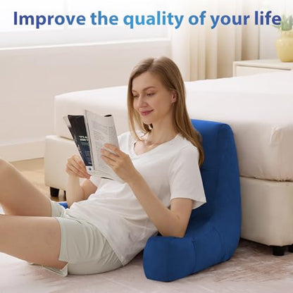 IPYNBAP Back Pillow for Bed Sitting up, Reading Pillow, 20 Inch, Navy Blue - color: Navy Blue, size: Medium(20inch)