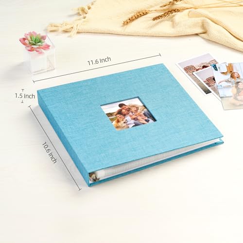 Mublalbum 10x10 Inch 3 Ring DIY Scrapbook Photo Album 80 Pages, Blue - color: Blue, size: 10x10 Inch 80 Pages