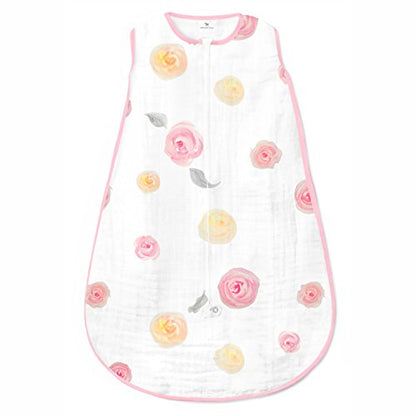 Amazing Baby Muslin Sleeping Sack - color: Watercolor Roses, size: Medium (6-12 Month)