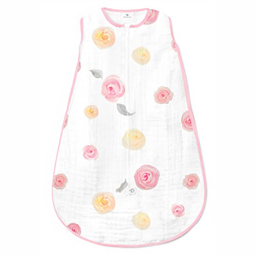Amazing Baby Muslin Sleeping Sack - color: Watercolor Roses, size: Large (12-18 Month)