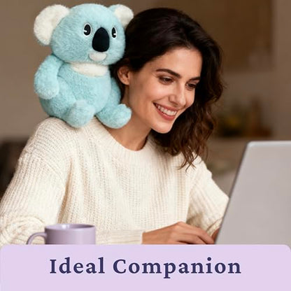 IKASA Microwavable Stuffed Animal Koala Plush,Heating Weighted 1.5 lbs - color: Light Blue Koala