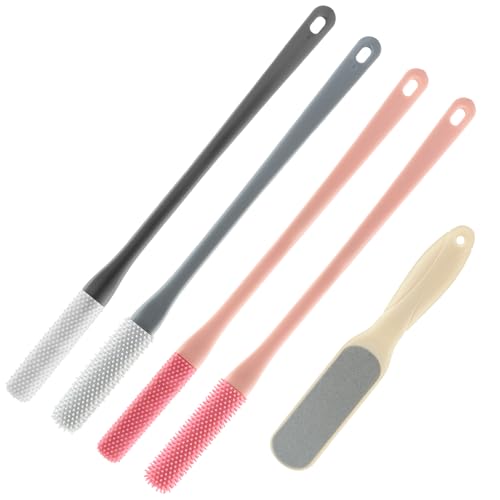 4Pcs 13.38" Toe Cleaning Brush with 1 Double Side Foot File