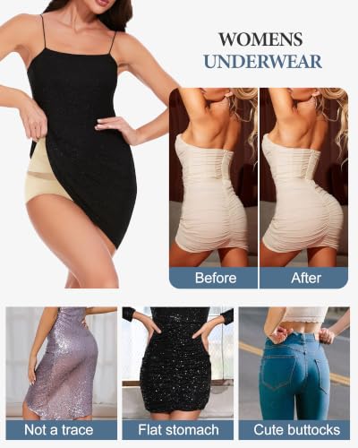 Womens Tummy Control Underwear High Waisted Shapewear 4/5 Pack - color: Multicolor-b, size: Medium