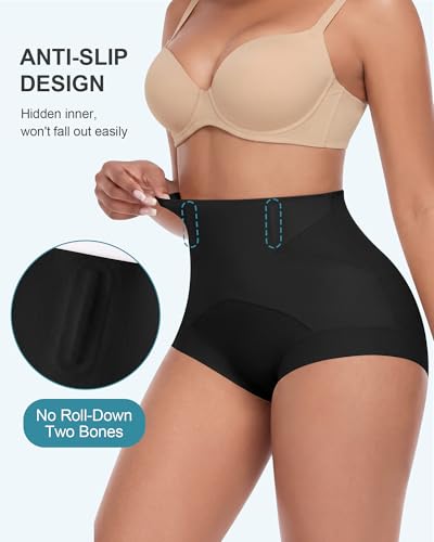 Women's Tummy Control Shapewear Underwear, High Waisted Body Shaper - color: Black, size: XX-Large