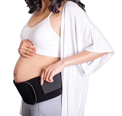 CABEA Babybellyband 2-in-1 Original Pregnancy Belly Band Maternity Belt, Adjustable Pregnancy and Postpartum Belly Wrap Provides Relief and Supports Back, Joint, and Hips - size: Medium