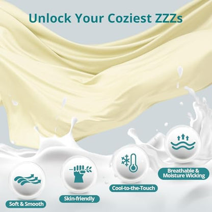 Cooling Pregnancy Pillows for Sleeping, 57'' Full Body Pillow, Light Yellow - color: Light Yellow, size: 57 Inch