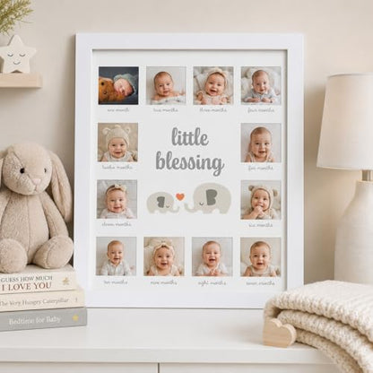 Kate & Milo Little Blessing First Year Baby Milestone Photo Frame - style: Little Blessings First Year