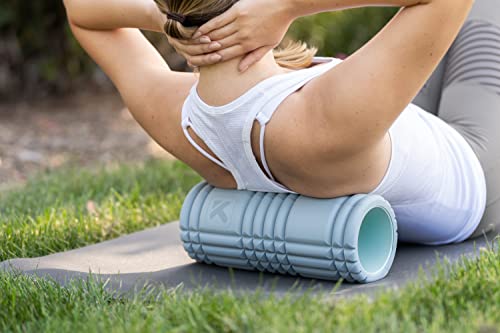 TRIGGERPOINT Performance Therapy Grid Patented Multi-Density Foam Massage Roller (80% Recycled) Exercise, Deep Tissue Muscle Recovery - Muscle Pain&Tightness, Improves Circulation (13"), Blue - size: One Size