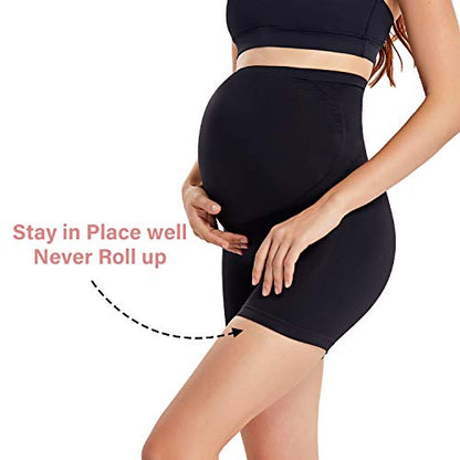 Gratlin Women's Maternity Shapewear Shorts - color: Black, size: X-Large