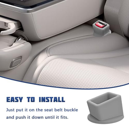 Bittwee Seat Belt Buckle Holder Car Seatbelt Fixer, Grey - color: Gray