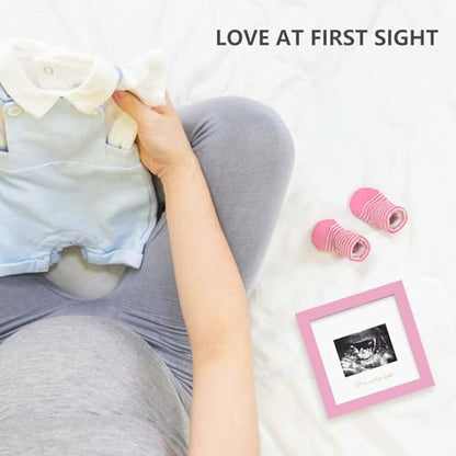 KINLINK Baby Sonogram Picture Frame, Ultrasound Picture Frame Light Pink - color: Light Pink, size: 6x6