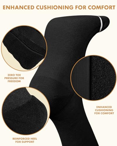 Thick Soft Cotton Compression Socks - color: Brown and Black, size: Large-X-Large