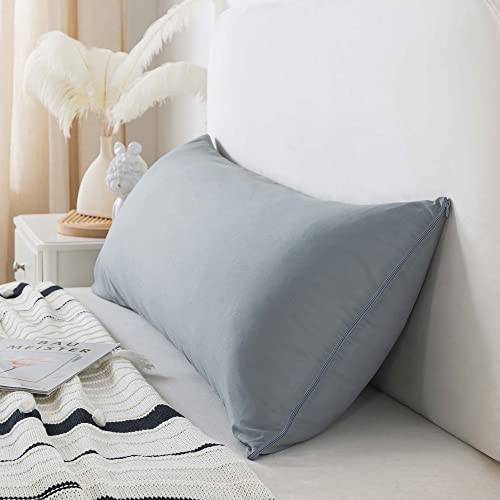 WhatsBedding Memory Foam Body Pillow with Cover, Long Bed Pillow for Adults - color: Grey
