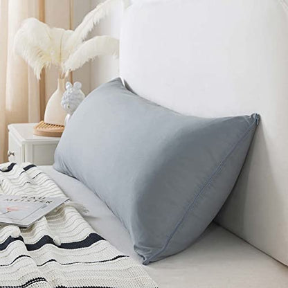 WhatsBedding Memory Foam Body Pillow with Cover, Long Bed Pillow for Adults - color: Grey