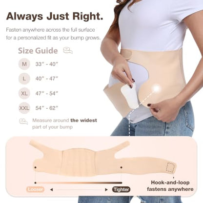 Pregnancy Belly Band with Extra-Wide Back Support for Hips & Pelvis - size: X-Large
