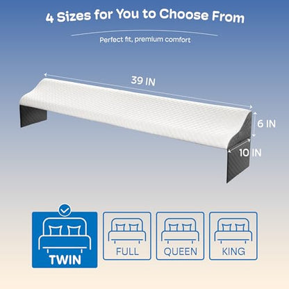 Twin Size Bed Wedge Pillow Headboard, Pillow Wedge for Headboard Gap(0-8") - size: 39*10*6inch Twin 1PCS