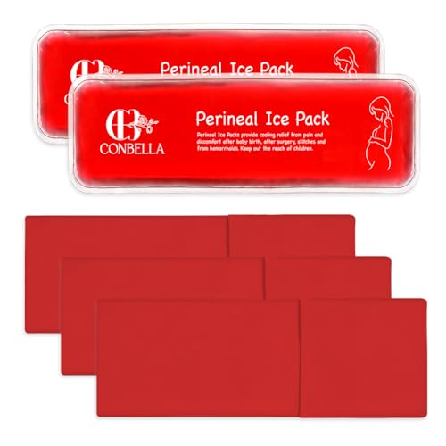 Perineal Ice Packs for Postpartum Recovery, Hot & Cold Postpartum Ice Packs - color: Red