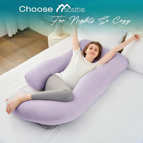 Cooling Pregnancy Pillows for Sleeping, 57'' Full Body Pillow, Lavender - color: Lavender, size: 57 Inch