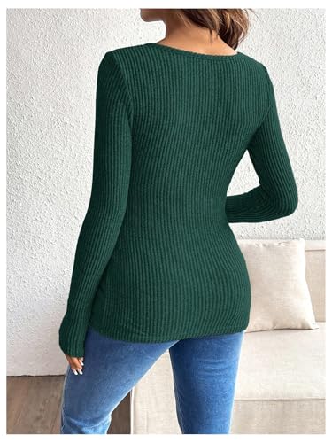 MakeMeChic Women's Maternity Shirts Nursing Top Fall Maternity Clothes - color: Green, size: XX-Large