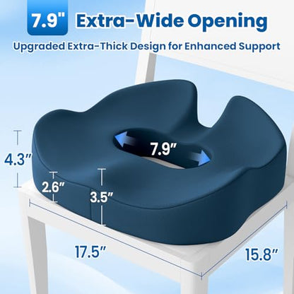 SweetSlubr X-Large Donut Pillow Seat Cushion, Lifting Cushions (Blue) - color: Blue, size: X-Large