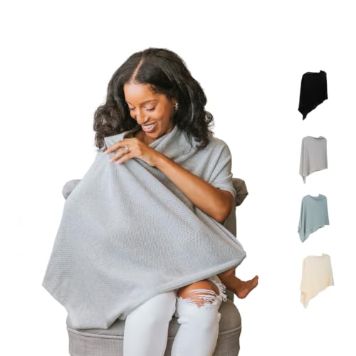 Gold Mamas 100% Cotton Nursing Cover for Breastfeeding - color: Gray/CottonFabric