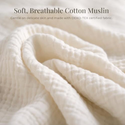Konssy Muslin Nursing Pillow Covers, Soft Cover for Breastfeeding Pillows - color: Fog Green