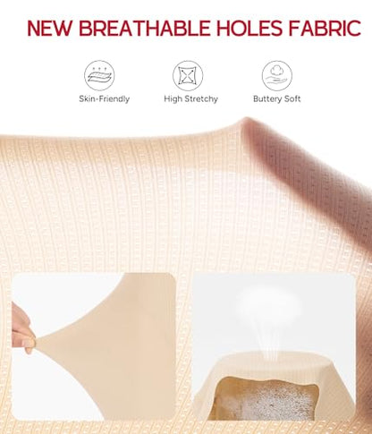 Nebility Shapewear Tummy Control High Waisted Butt Lifting Panties - color: Beige, size: 3X-Large
