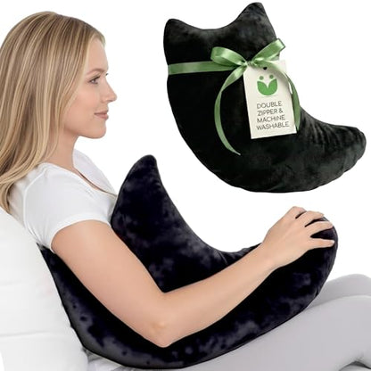 Rotator Cuff Pillow Side-Sleeper Shoulder Arm Support, Washable Cover Black - color: Black
