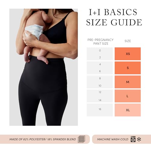 Ingrid & Isabel Basics Postpartum Compression Leggings - color: Black, size: Large