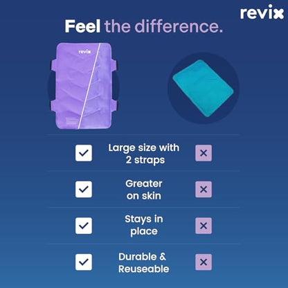 REVIX Extra-Large Back Ice Pack, Reusable Cold Packs for Full Back Relief - color: Purple