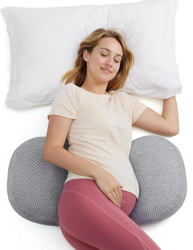 Momcozy Portable Pregnancy Pillow - Adjustable W Shaped Maternity Pillow - size: Regular