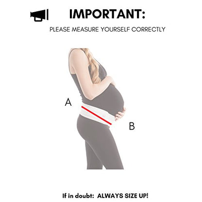 GABRIALLA Light Support Pregnancy Belly Band, MS-14 W XXL - color: White, size: XX-Large