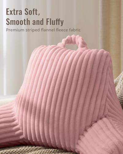 Blissful Diary Reading Pillow for Bed, Backrest Pillow, Plush Pink - color: Fuzzy Plush Pink, size: Large(20inch)