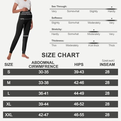 HIGHDAYS Maternity Pants with Pockets, Over Belly Thick Pregnancy Leggings - color: Light Gray, size: Small