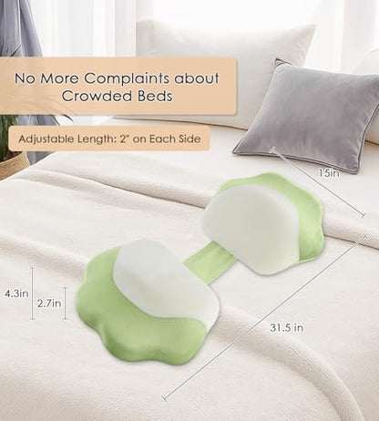 DONAMA Memory Foam Pregnancy Pillow Maternity Wedge Pillow for Side Sleeper - color: Dark Green