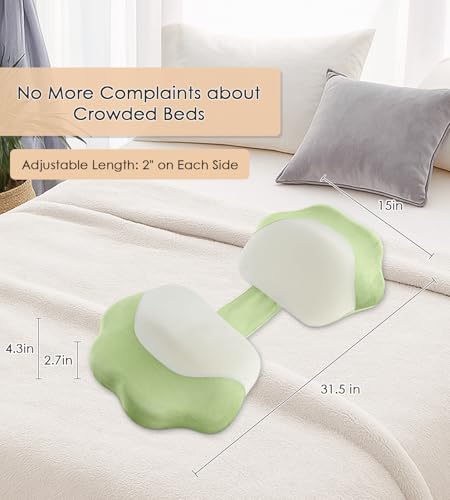 DONAMA Memory Foam Pregnancy Pillow Maternity Wedge Pillow for Side Sleeper - color: Dark Green