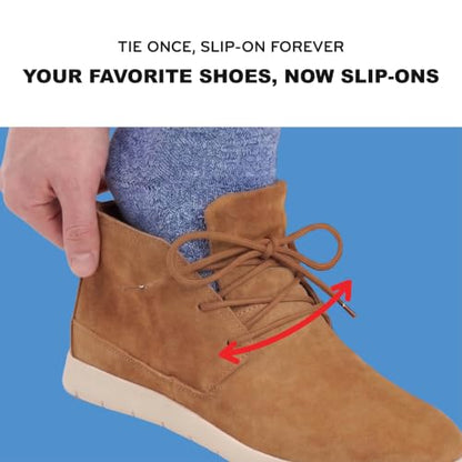 THE ORIGINAL STRETCHLACE Round Elastic Stretch Shoelaces, Boots, Sneakers - color: Light Brown, size: 47" Inches (119 cm)