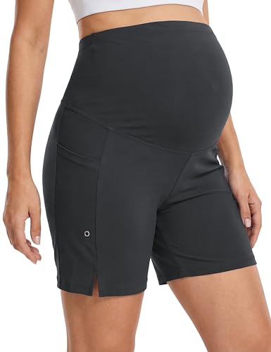 Maternity Swim Board Shorts Over The Belly - color: Dark Grey, size: XX-Large