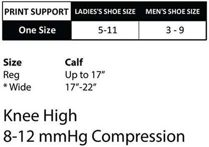 Cherokee Legwear Compression Socks for Women 10-15 mmHg (1-Pair Pack) - color: Neon Hearts, size: Extra Wide