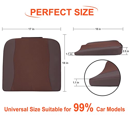 Lofty Aim Car Seat Cushion, Memory Foam Car Seat Cushions for Long Driving - color: Brown