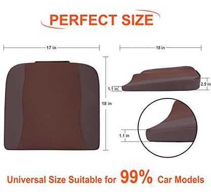 Lofty Aim Car Seat Cushion, Memory Foam Car Seat Cushions for Long Driving - color: Brown