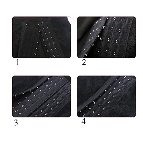 Corset Bra Extender Hook 3/4 Inch Spacing - color: 4pcs:17hook/White&black
