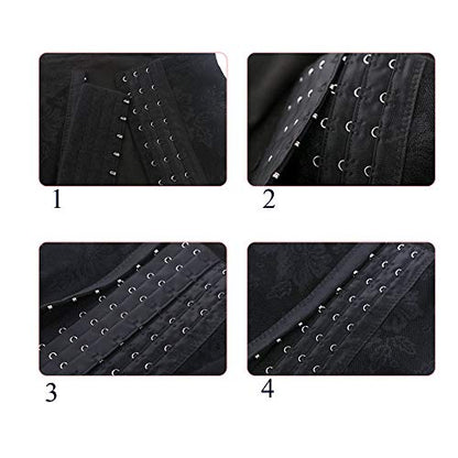 Corset Bra Extender Hook 3/4 Inch Spacing - color: 4pcs:7hook/White&black