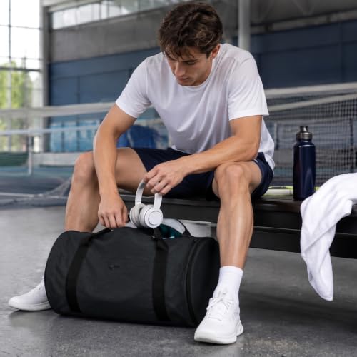 MIER Medium Gym Duffle Bag with Shoe Compartment & Wet Pocket, 35L, Black - color: black, size: 35L