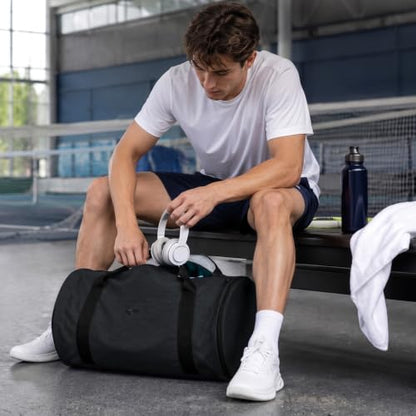 MIER Medium Gym Duffle Bag with Shoe Compartment & Wet Pocket, 35L, Black - color: black, size: 35L